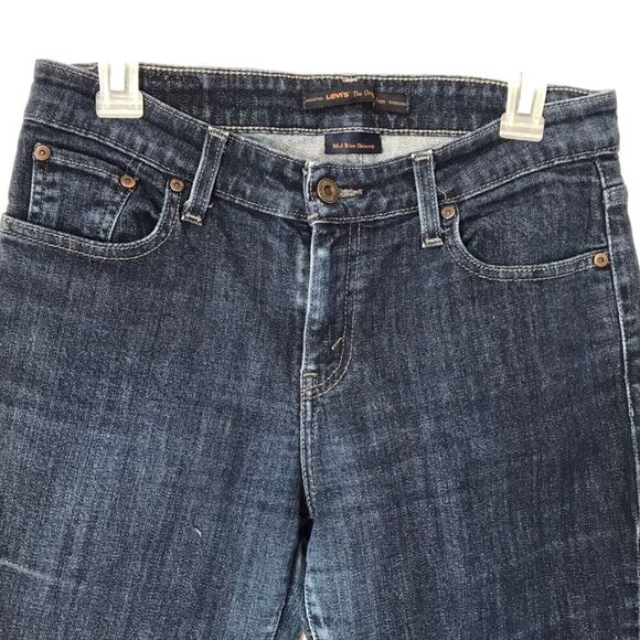 Levis Womens Jeans Size 6 S/C The Original Mid Rise Skinny Dark Wash 5 Pocket - Picture 3 of 6
